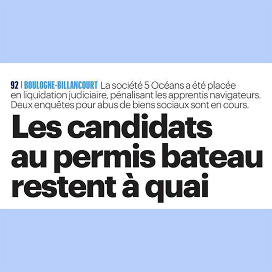 les candidats au permis bateau proche de Paris restent à quai.